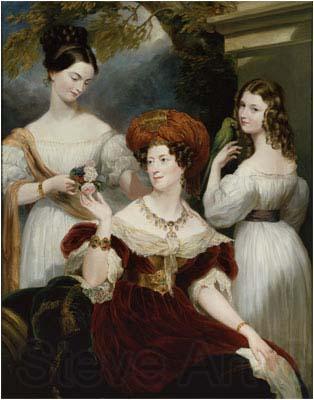 George Hayter Lady Stuart de Rothesay and her daughters, painted in oils France oil painting art